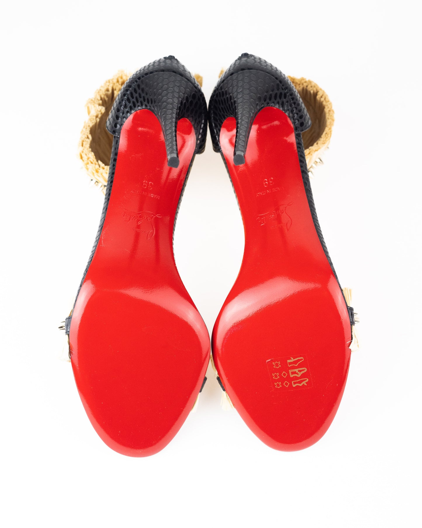 Christian Louboutin Poupedou and Rafia Sandals