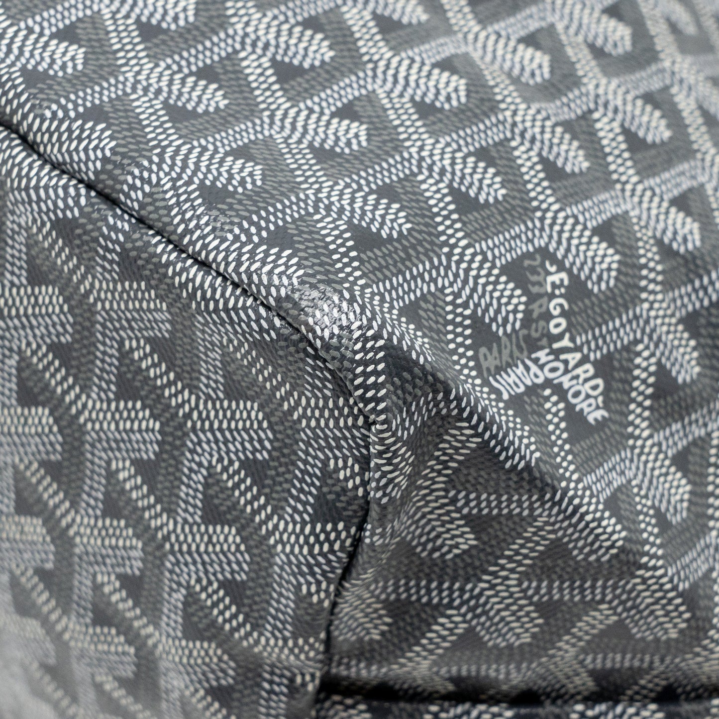 Goyard Saint Louis PM Tote Bag Goyardline Canvas Grey SHW