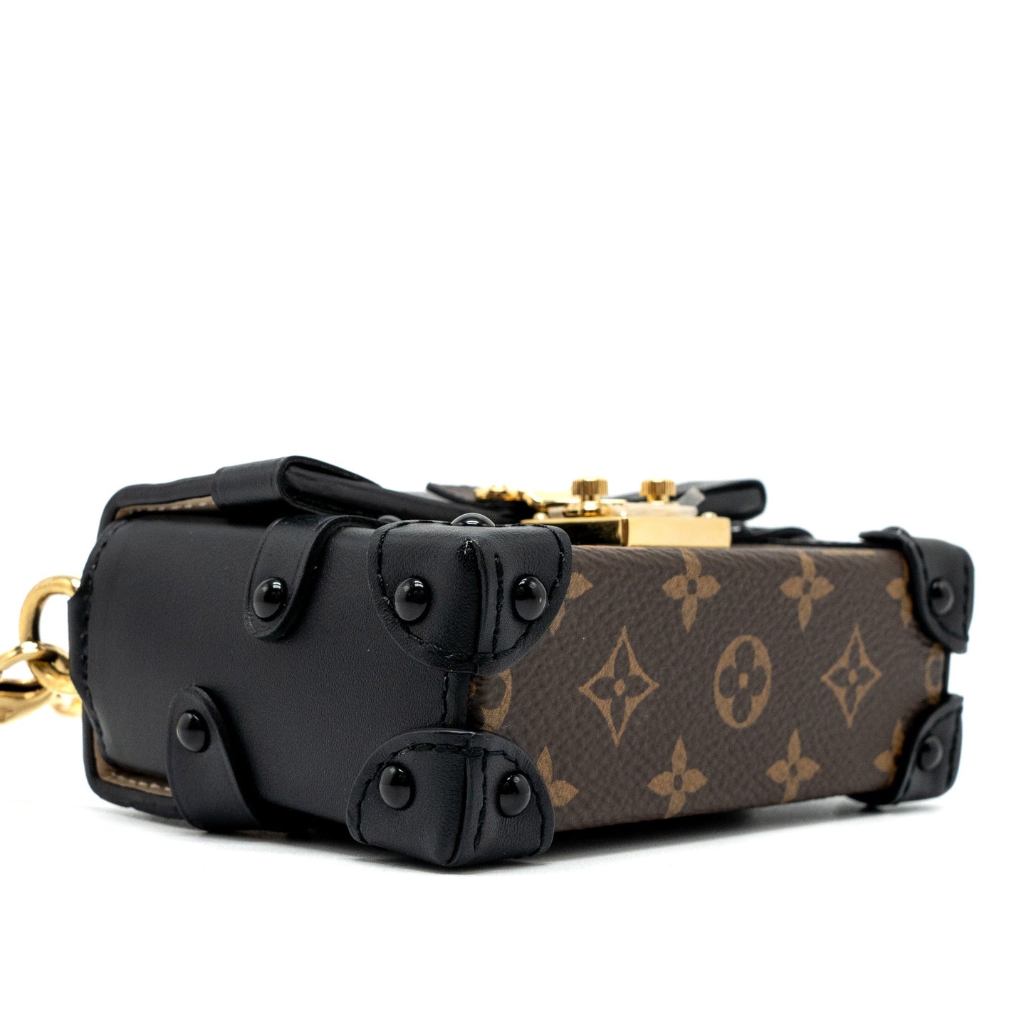 Louis Vuitton Petite Malle Necklace/Mini Chain Bag Monogram Canvas GHW