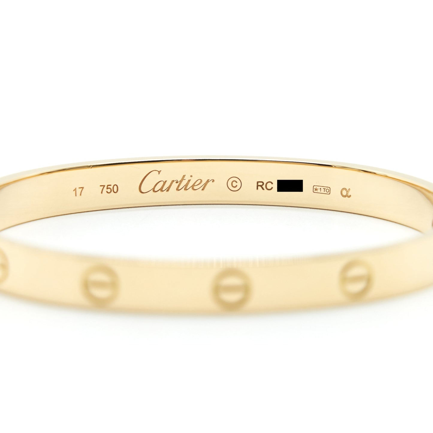 Cartier size17 Love Bracelet Yellow Gold