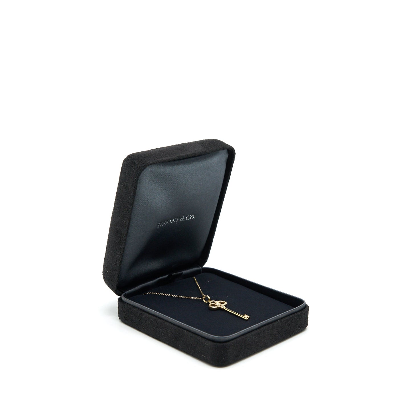 Tiffany Keys Crown Key Pendant Yellow Gold With Dimonds