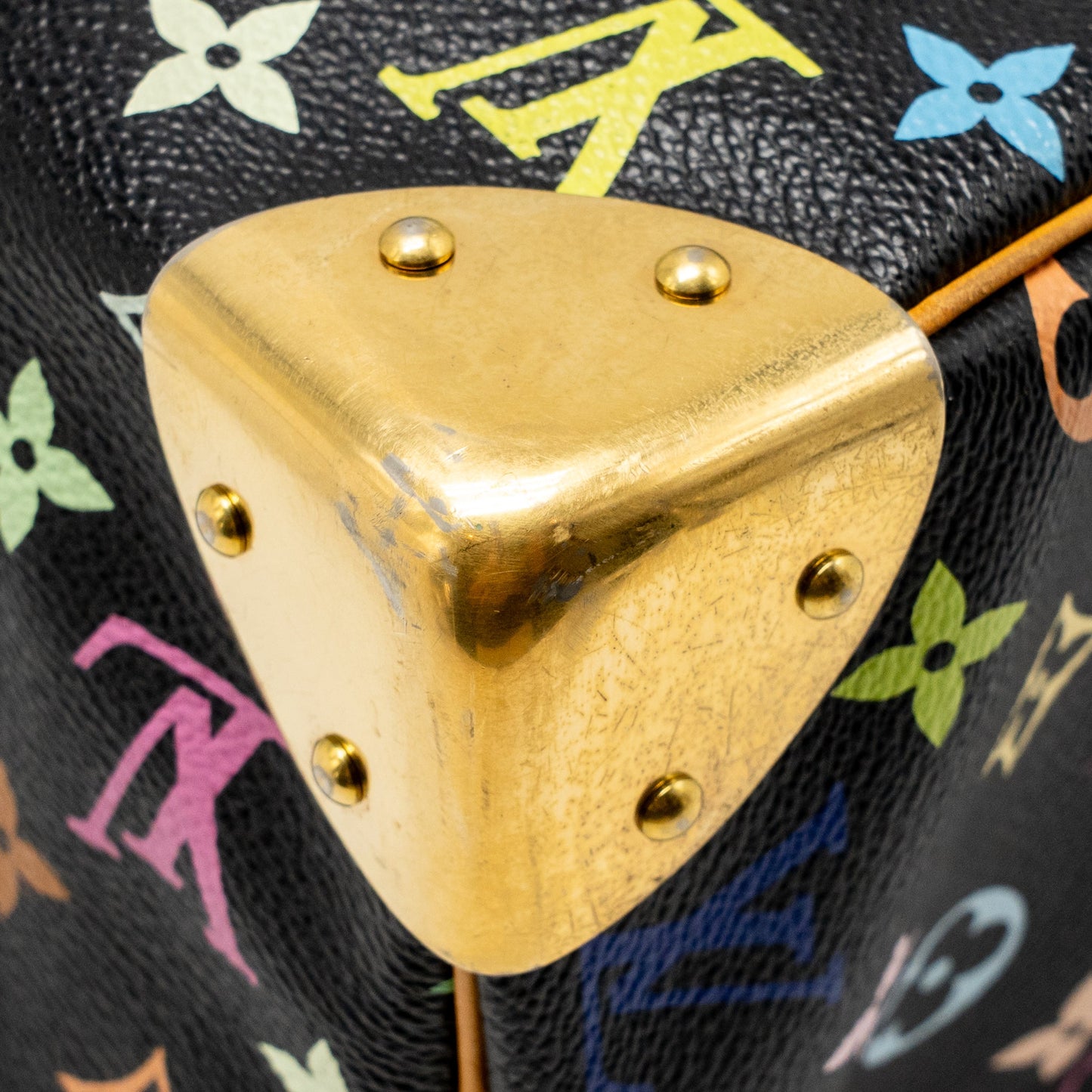 Louis Vuitton x Takashi Murakami Speedy 30 Limited Edition Multicoloured Monogram Canvas Black GHW