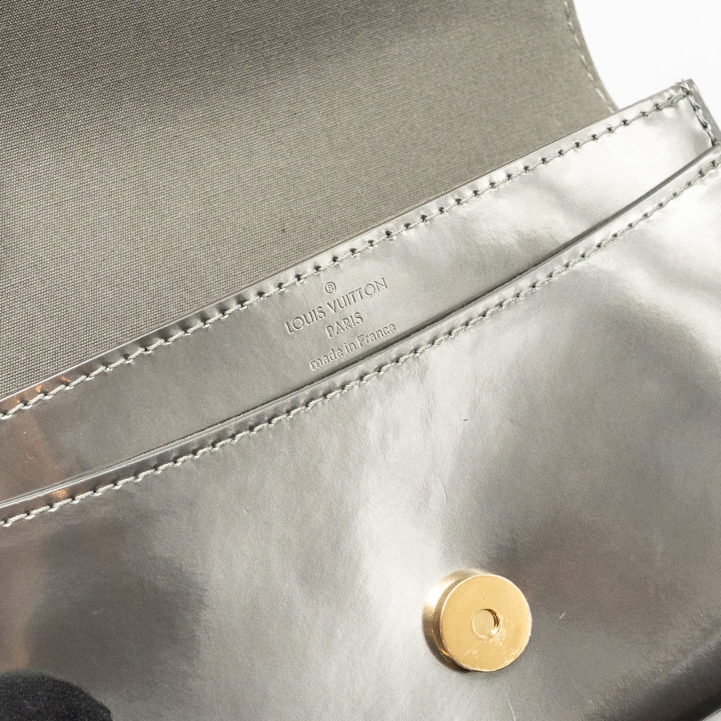 Louis Vuitton Louise Pm Patent Silver GHW