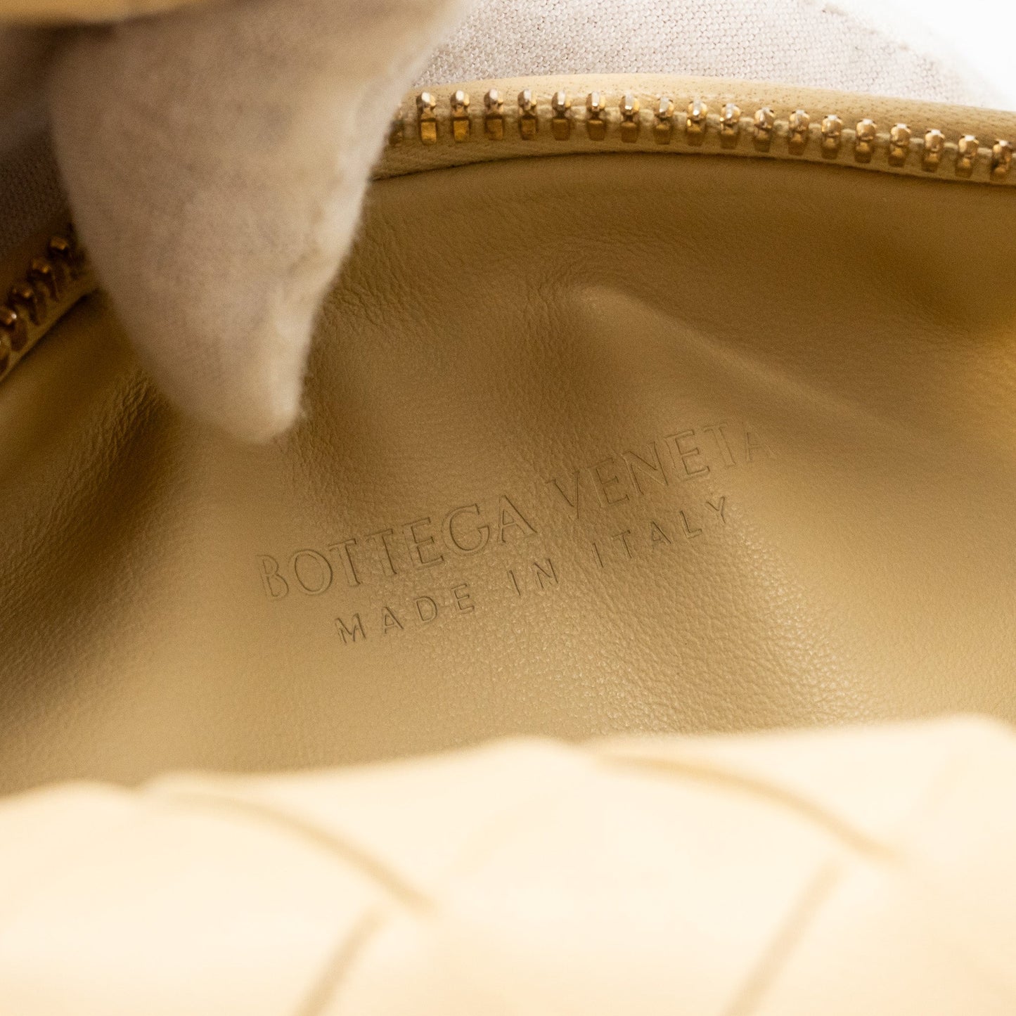 Bottega Veneta Mini Jodie Lambskin Light Beige GHW