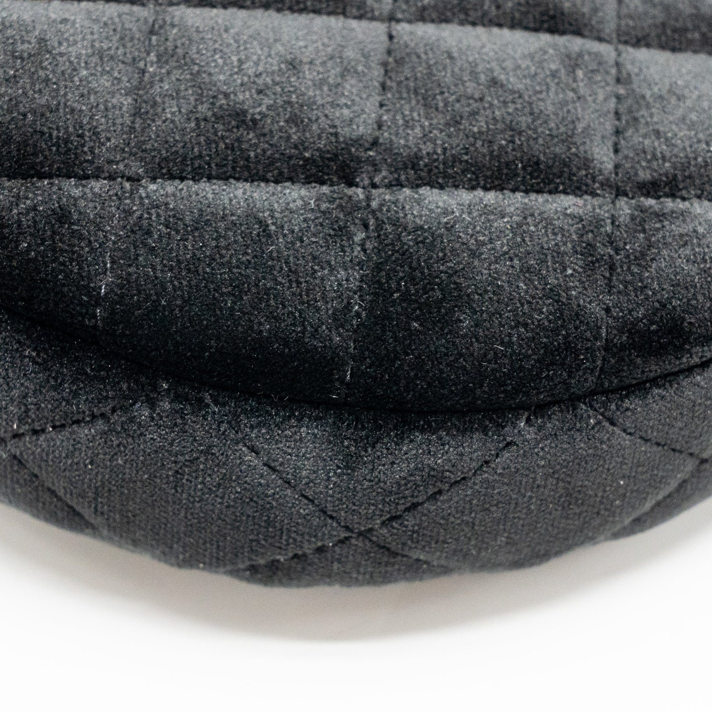Chanel Quilted Crystal Mini Hobo Crossbody Bag Velvet Black LGHW (microchip)
