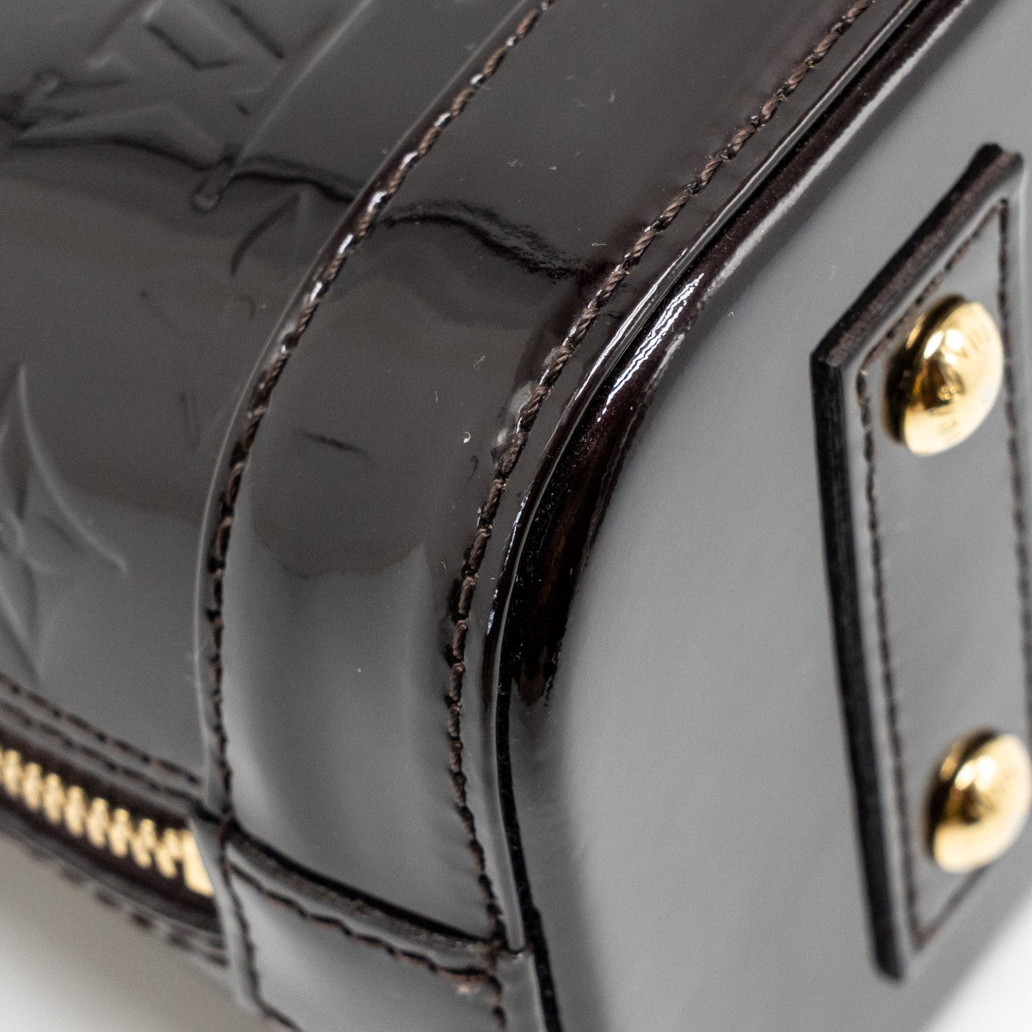 Louis Vuitton Alma BB Monogram Patent Leather Amatante GHW