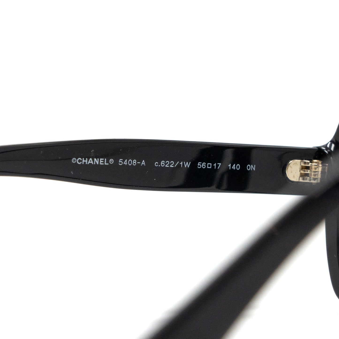 Chanel 5408-A Square Glasses Frame Letter Black GHW