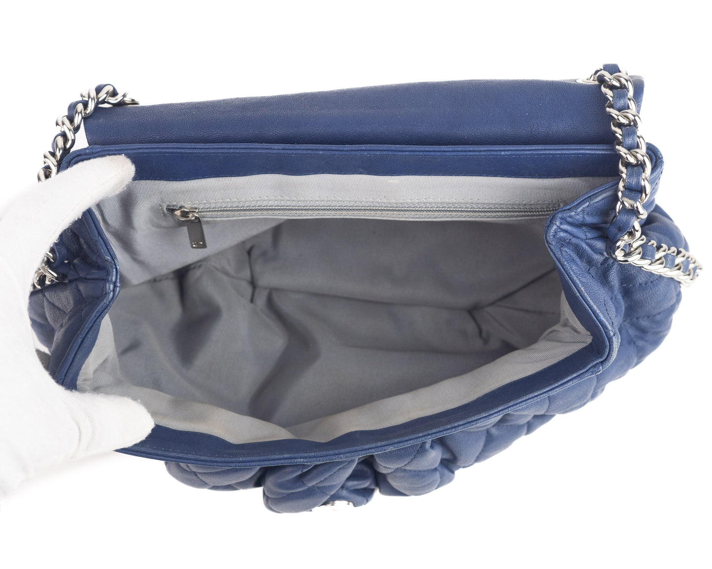 Chanel Washed Lambskin Quilted Large Chain Around Flap