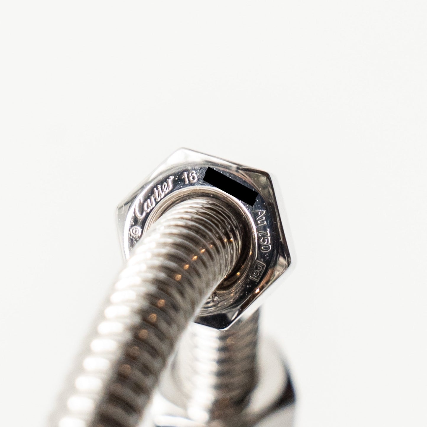 Cartier Size 16 Ecrou De Cartier Bracelet White Gold