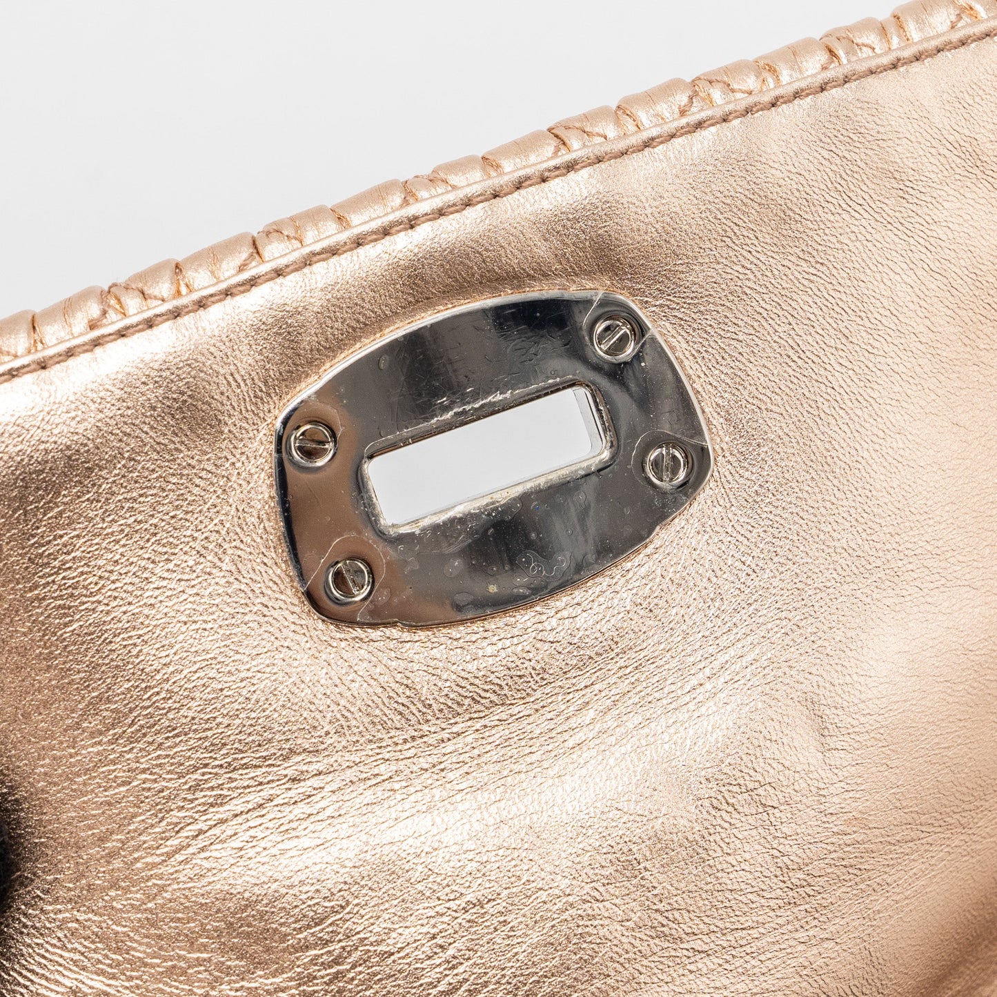 Miu Miu Crystal Shoulder Bag Nappa Cipria Lame SHW
