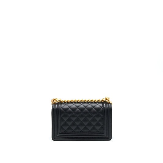 Chanel Small Boy Bag Caviar Black brushed GHW Year 2021 (microchip serial)