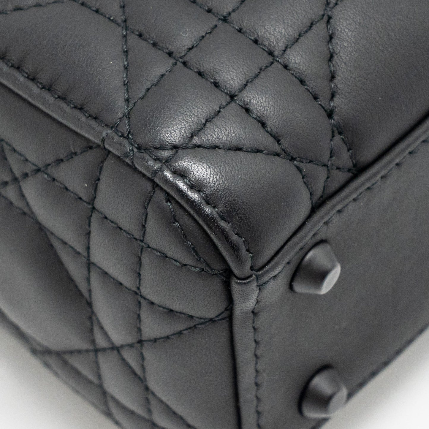 Dior Mini Lady dior calfskin so black