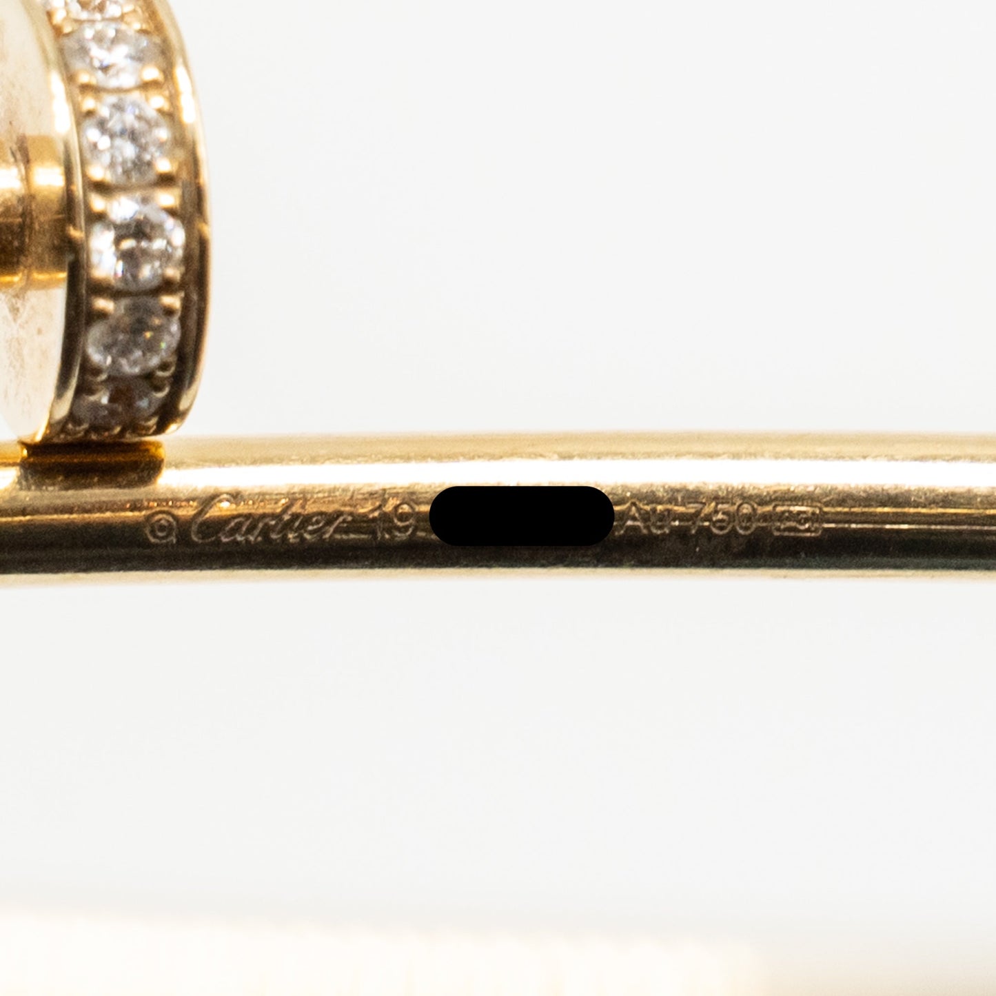 Cartier size 19 Juste un Clou bracelet small model yellow gold with diamonds