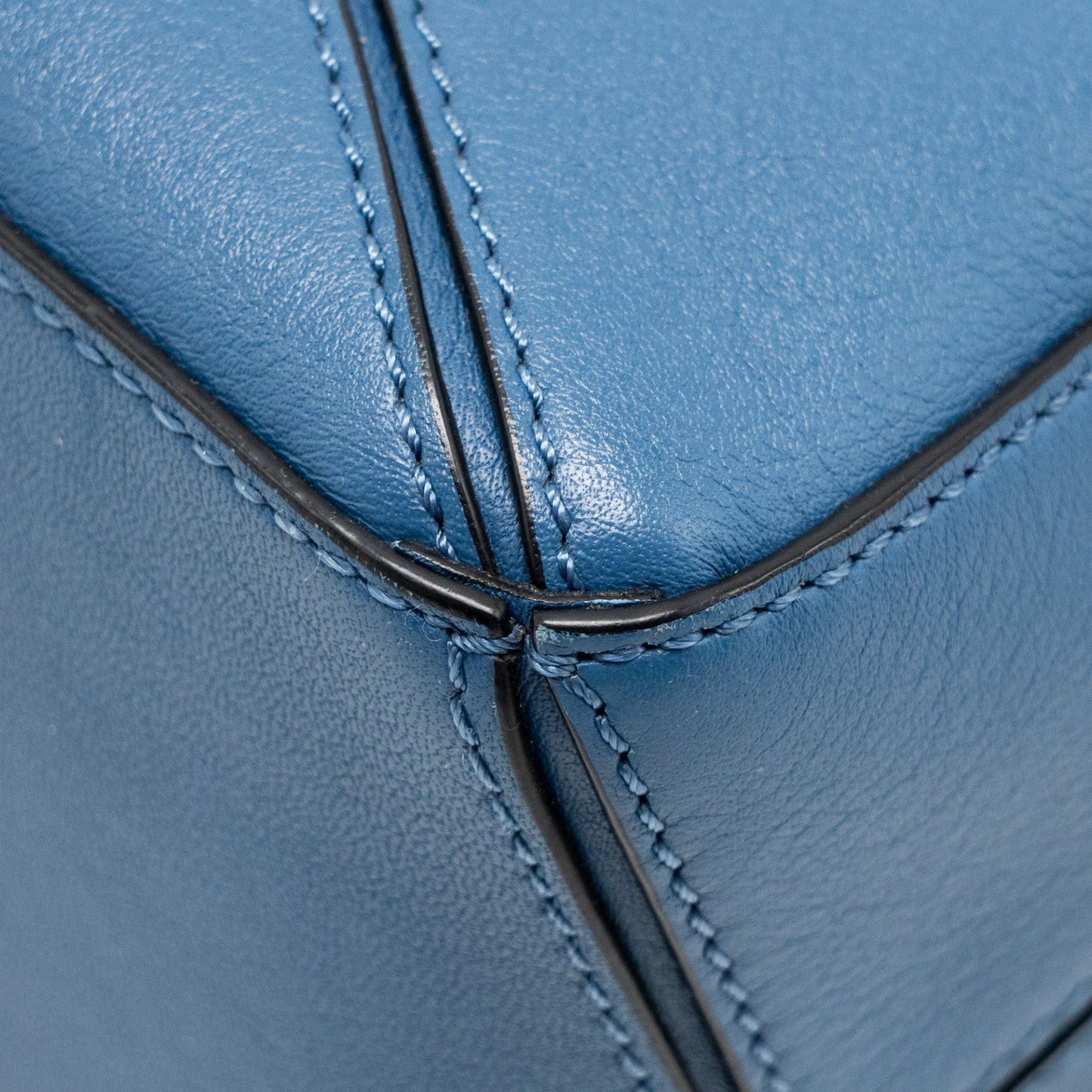 Loewe Mini Puzzle Bag Calfskin Dark Blue SHW