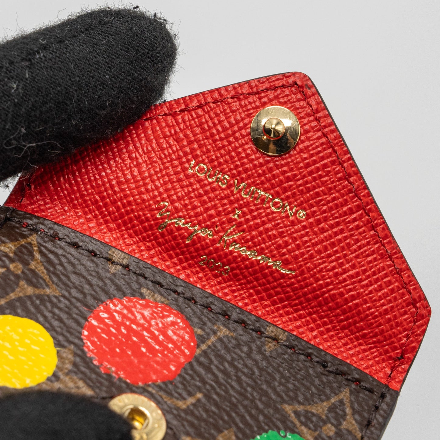 Louis Vuitton x YK Kirigami Monogram Painted Dots Key Ring GHW