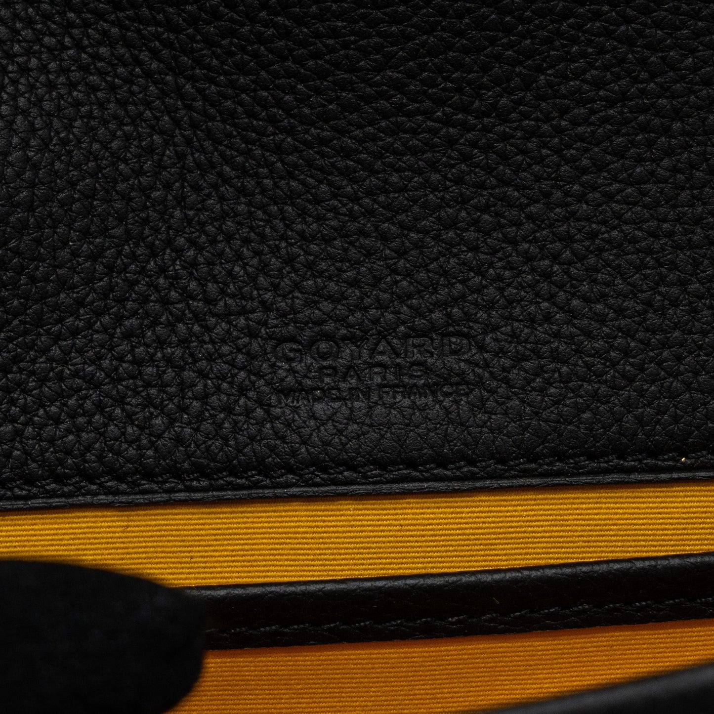 Goyard messenger bag calfskin/goyardine canvas black SHW