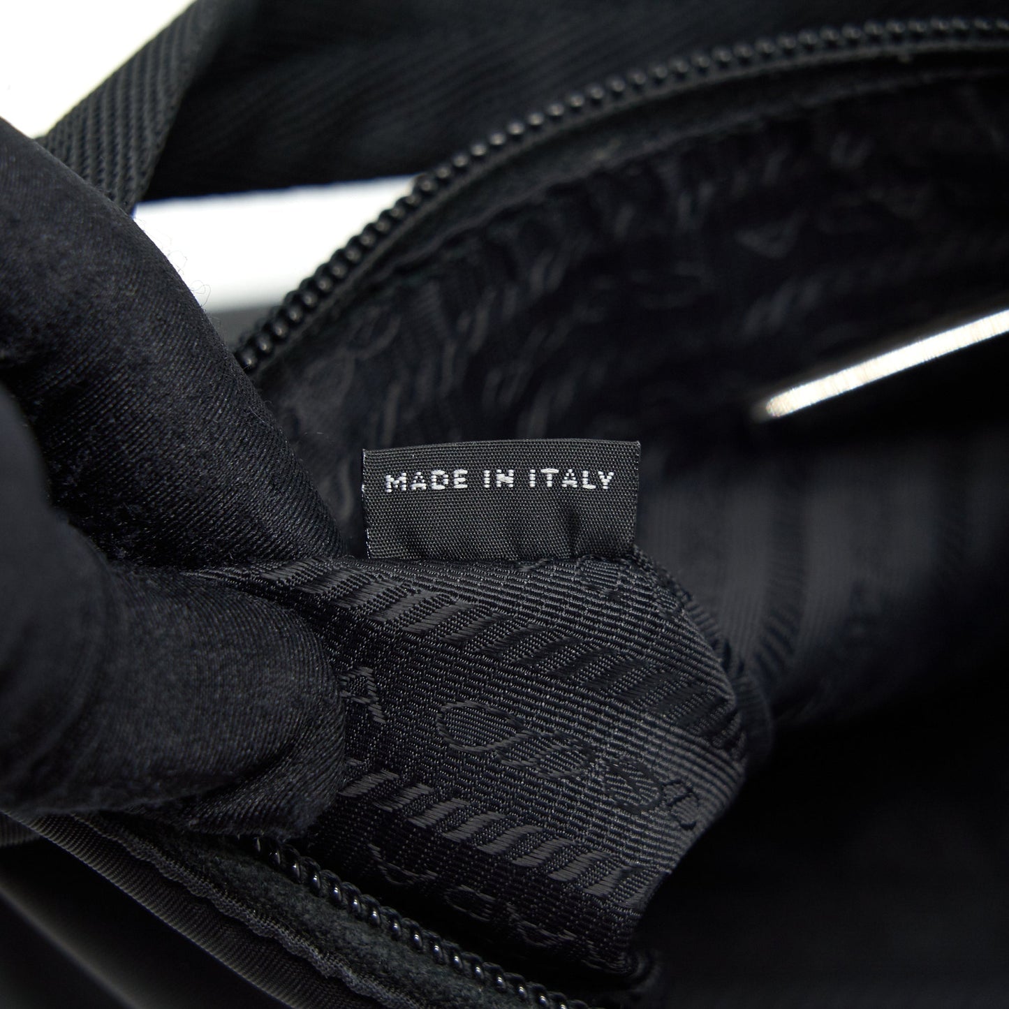 Prada Nylon Mini Tessuto Shoulder Bag Black SHW