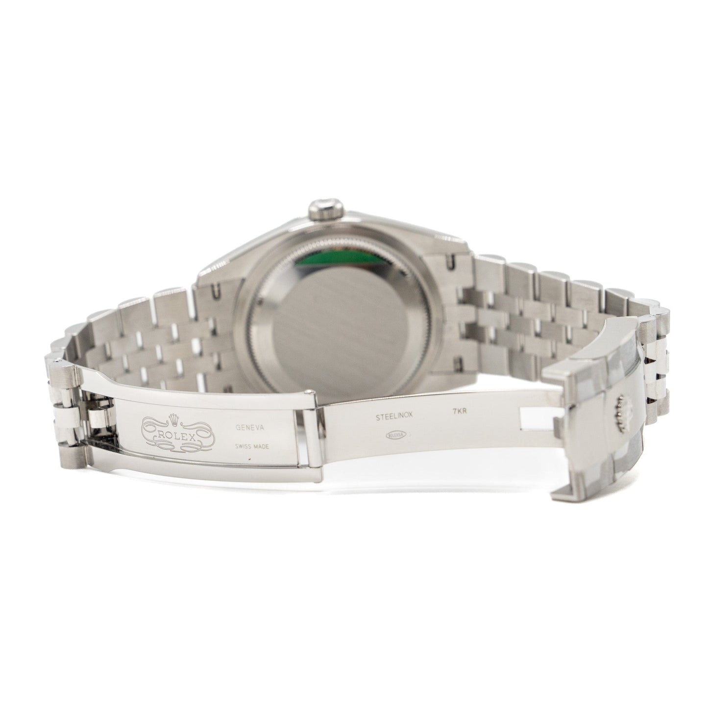 Rolex datejust 36 oystersteel with bright blue fluted-motif dial, oyster bracelet Model: m126200-0022