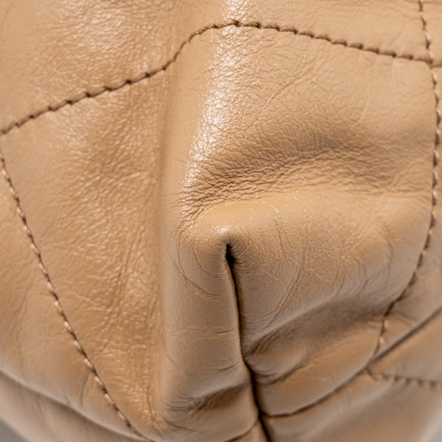 Chanel Small 22 bag calfskin dark beige SHW (microchip)