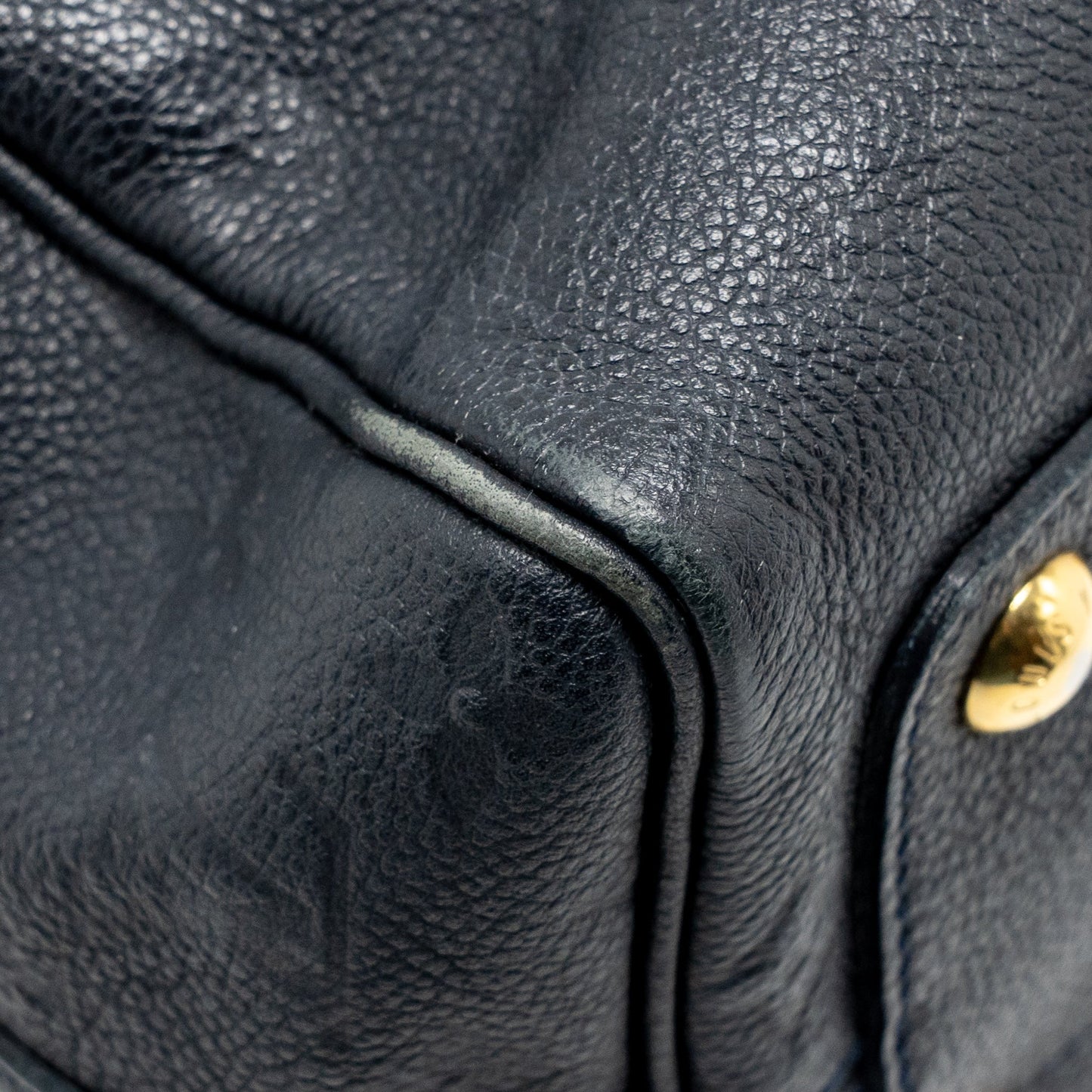 Louis Vuitton Speedy Bandouliere 25 Monogram Empreinte Leather Navy GHW