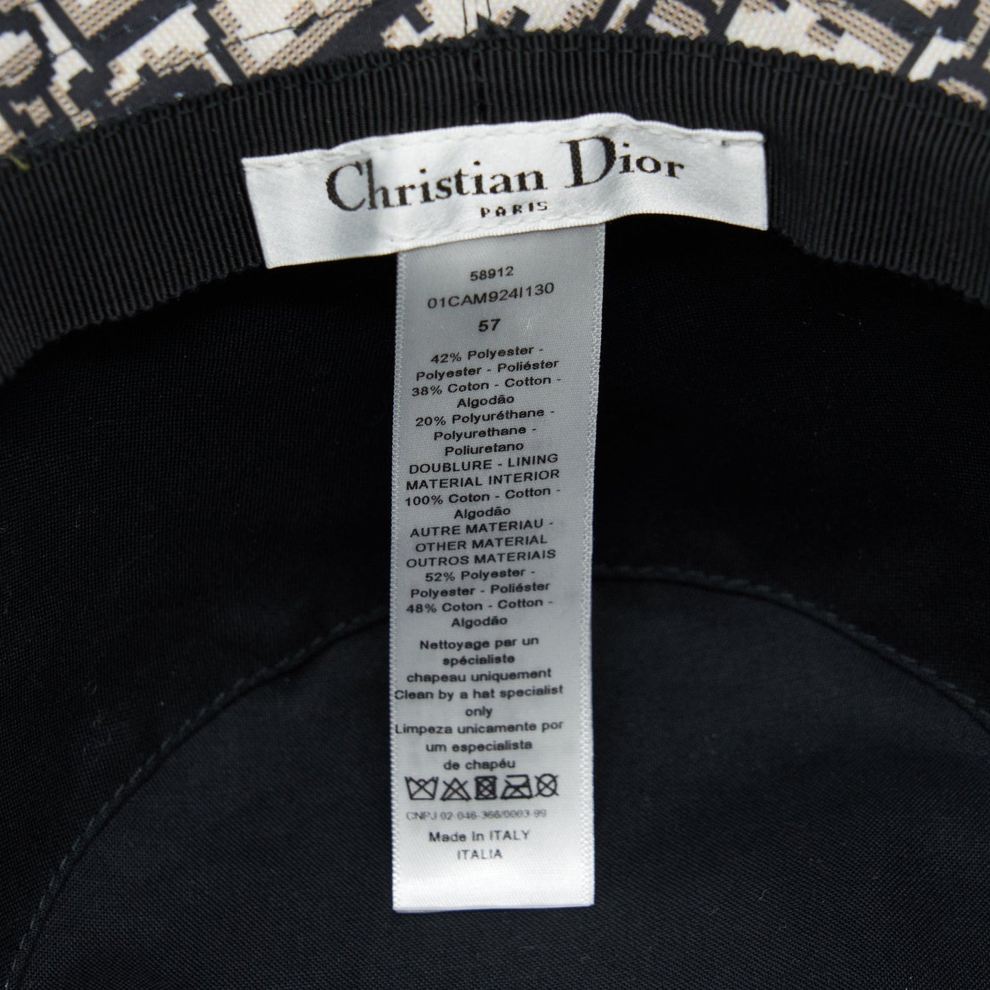 Luxury Dior Size 57 Camouflage Oblique Bucket Hat