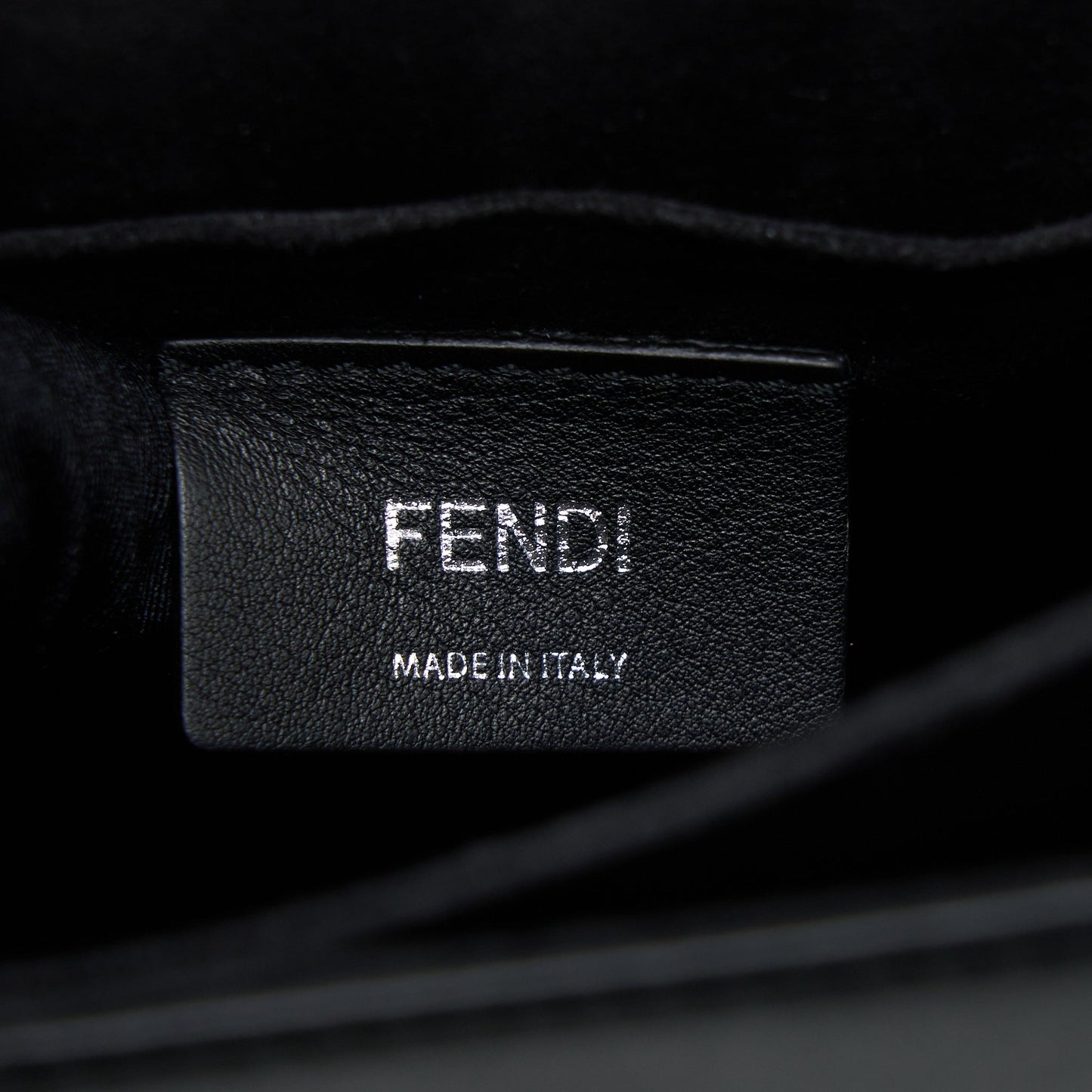 Fendi Kan I Calfskin Black SHW With An Extra Bag Charm