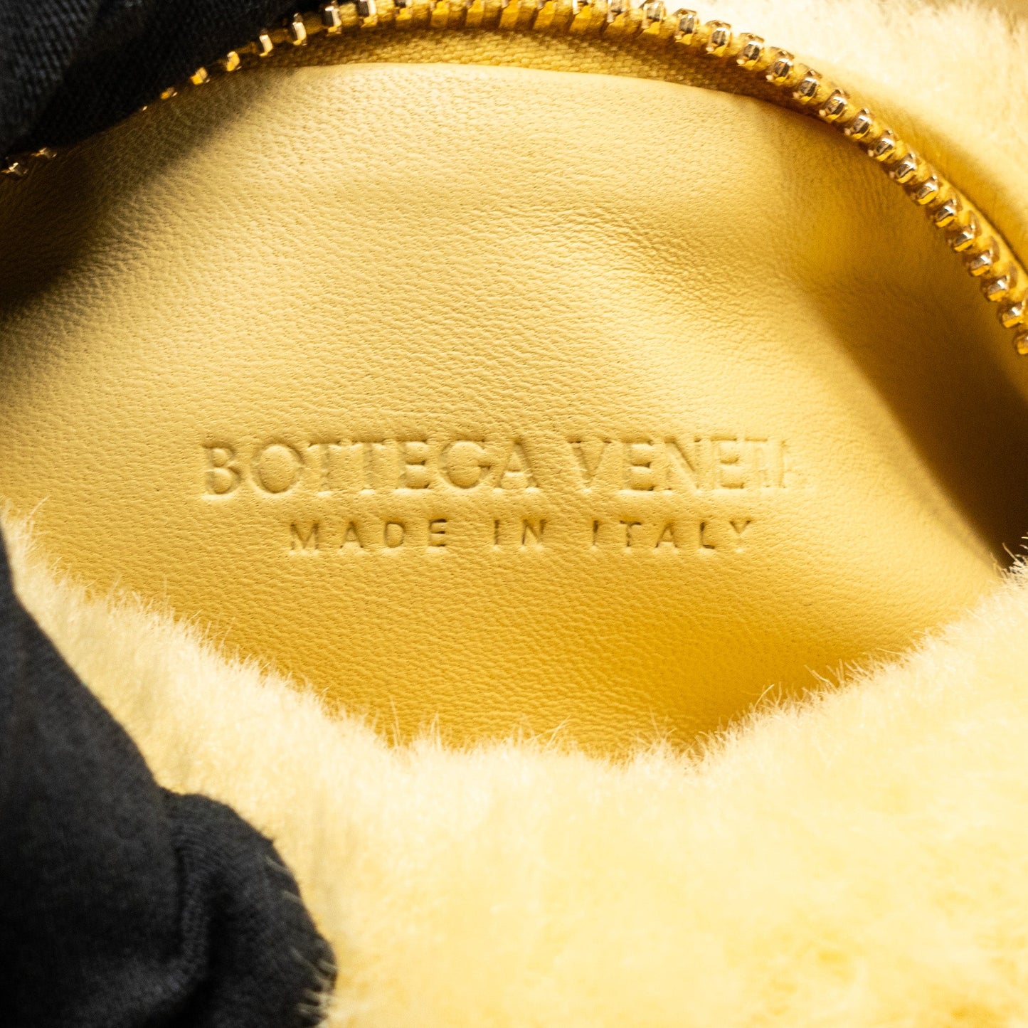 Bottega Veneta Mini Jodie Teddy Shearling light yellow
