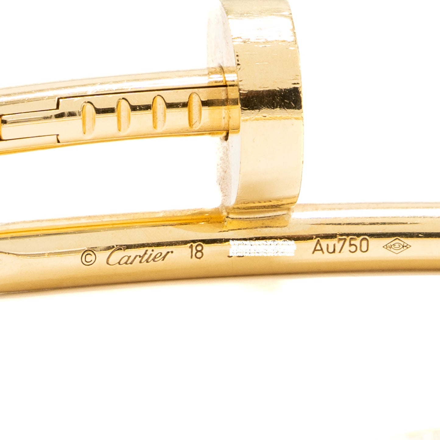 Cartier size 18 juste un clou bracelet yellow gold
