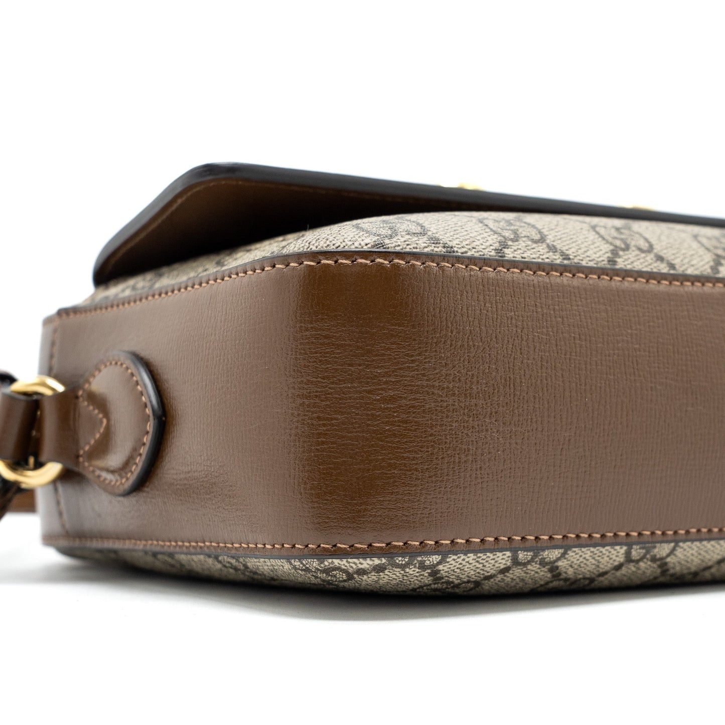 Gucci Small Horsebit 1955 Shoulder Bag GG Supreme Canvas GHW
