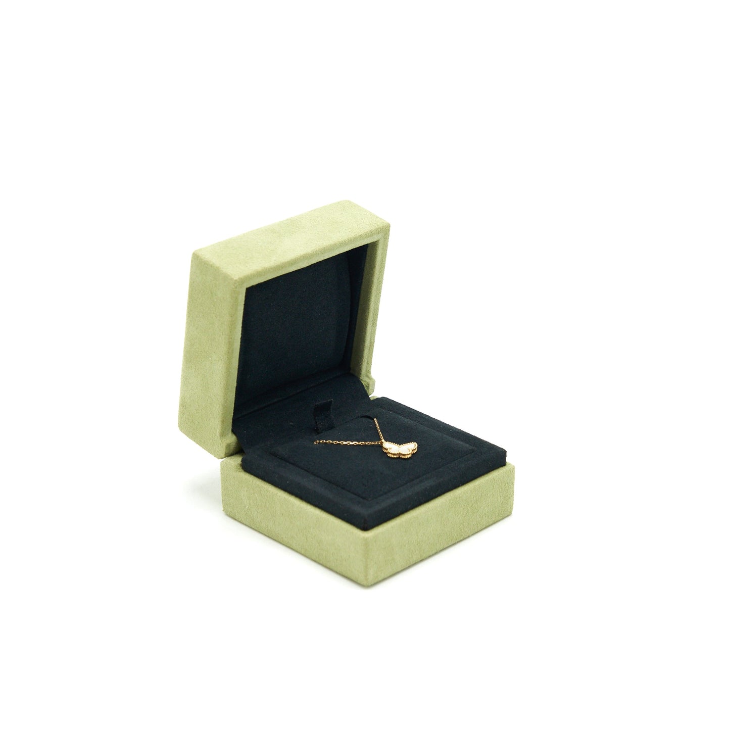 Van Cleef and Arpels Sweet Alhambra Butterfly Pendant Yellow Gold with mother of pearl