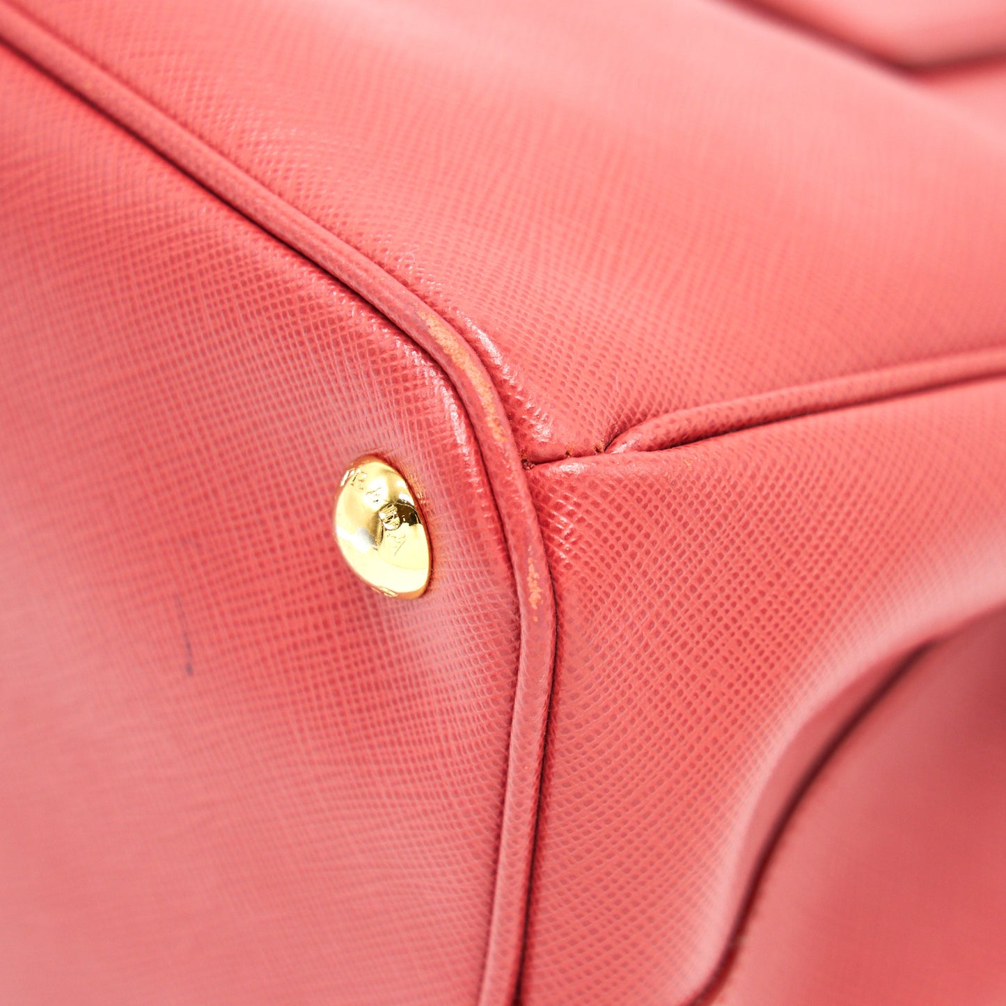 Prada Saffiano Tote Bag Red with GHW