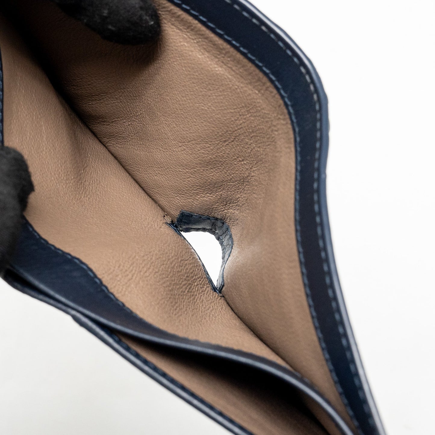 Bottega Veneta Intrecciato Piccolo Bi-Fold Wallet Calfskin Navy