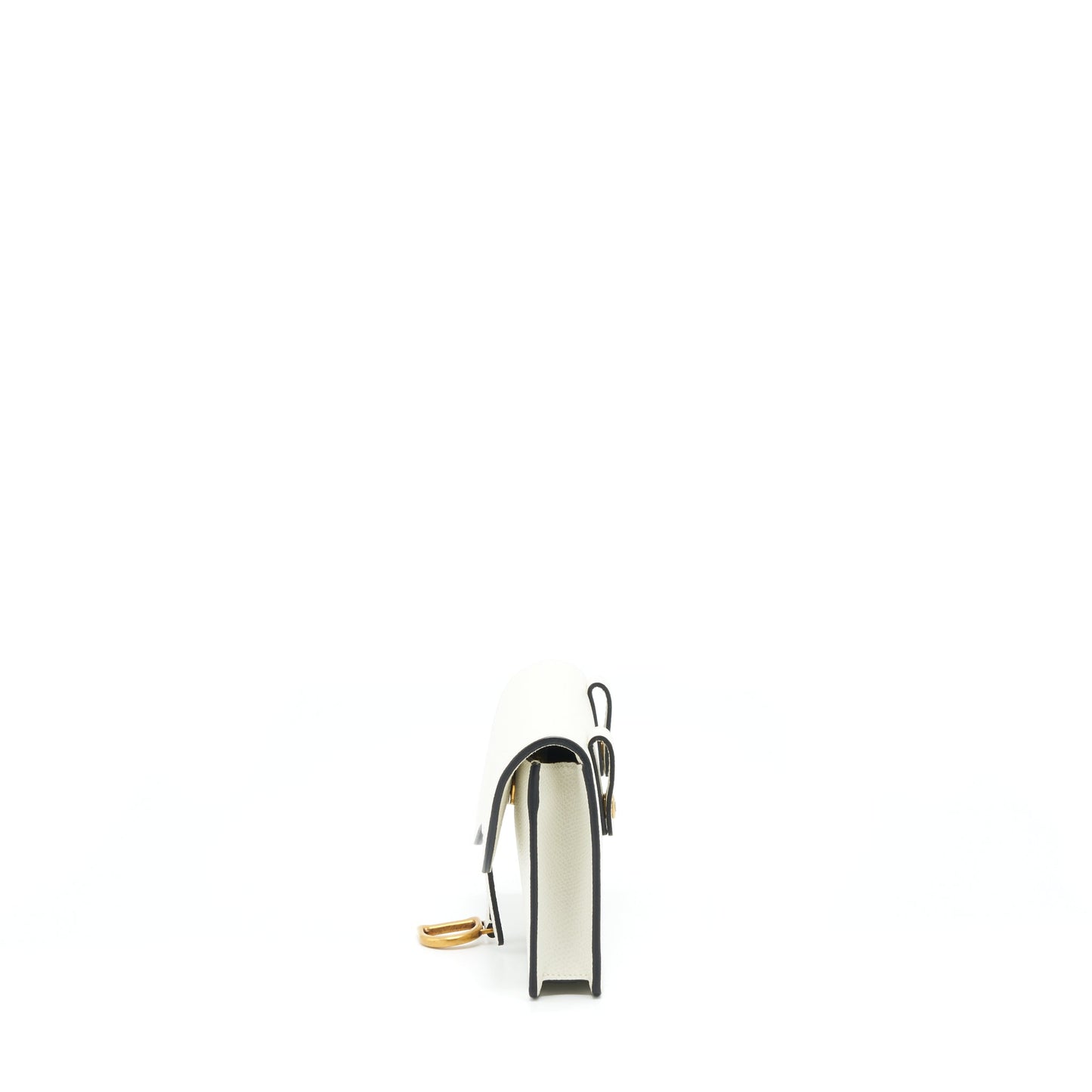 Luxury Dior Saddle Belt Bag Grained Calfskin White GHW