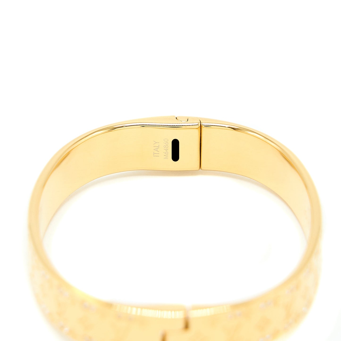 Louis Vuitton Size S Nanogram Strass Bracelet Crystal Gold Tone