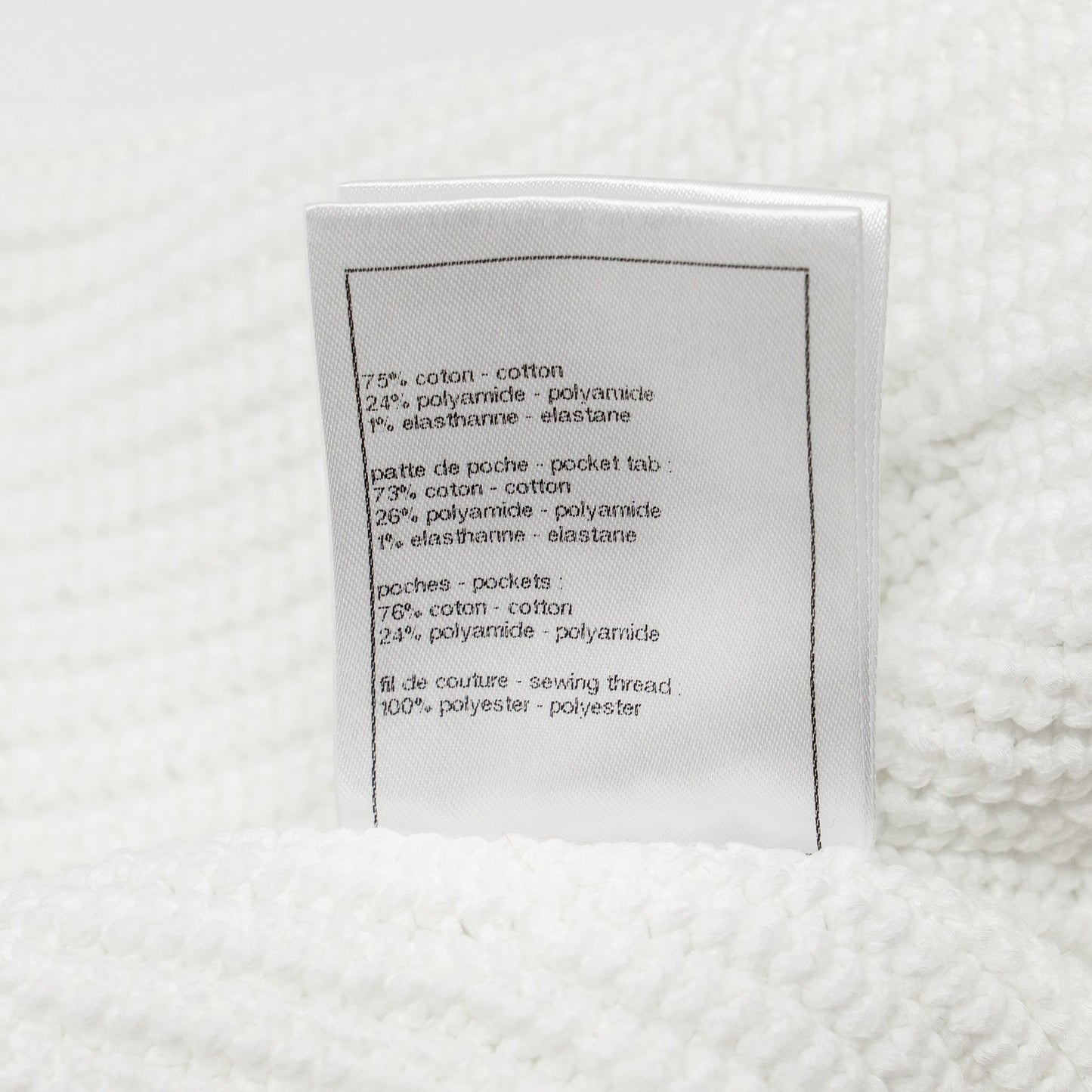 Chanel Size 38 25P Jacket Cotton/Mixed Fibres White SHW