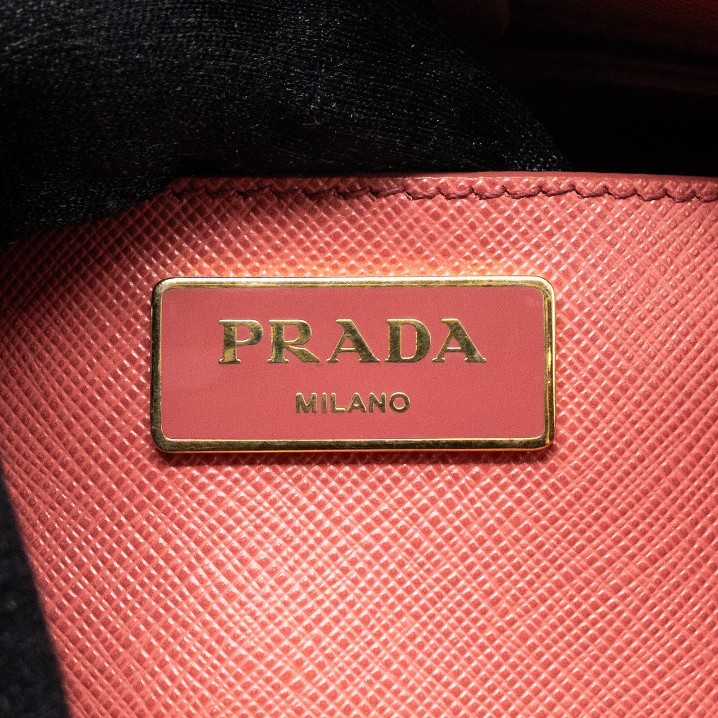 Prada top handle small tote bag saffiano calfskin pink GHW