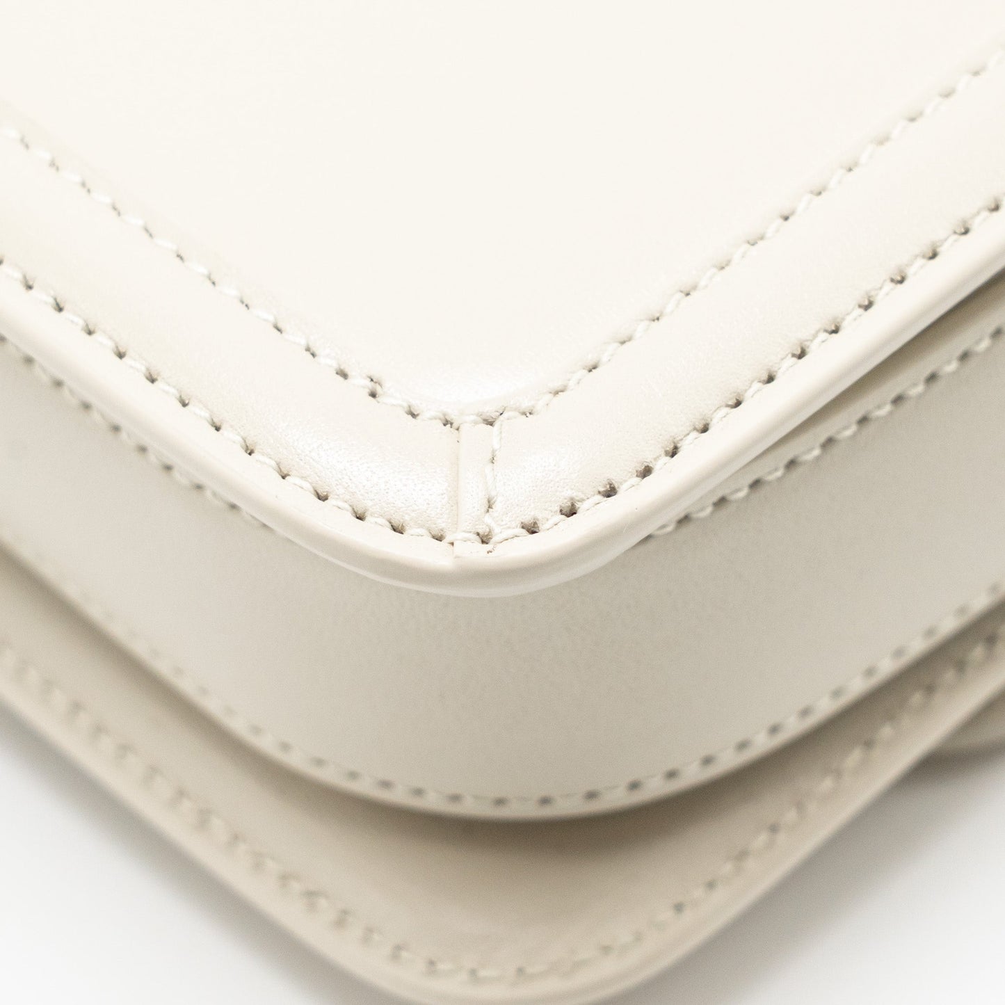 Saint Laurent Small SOlferino Satchel Crossbody Bag Calfskin White GHW