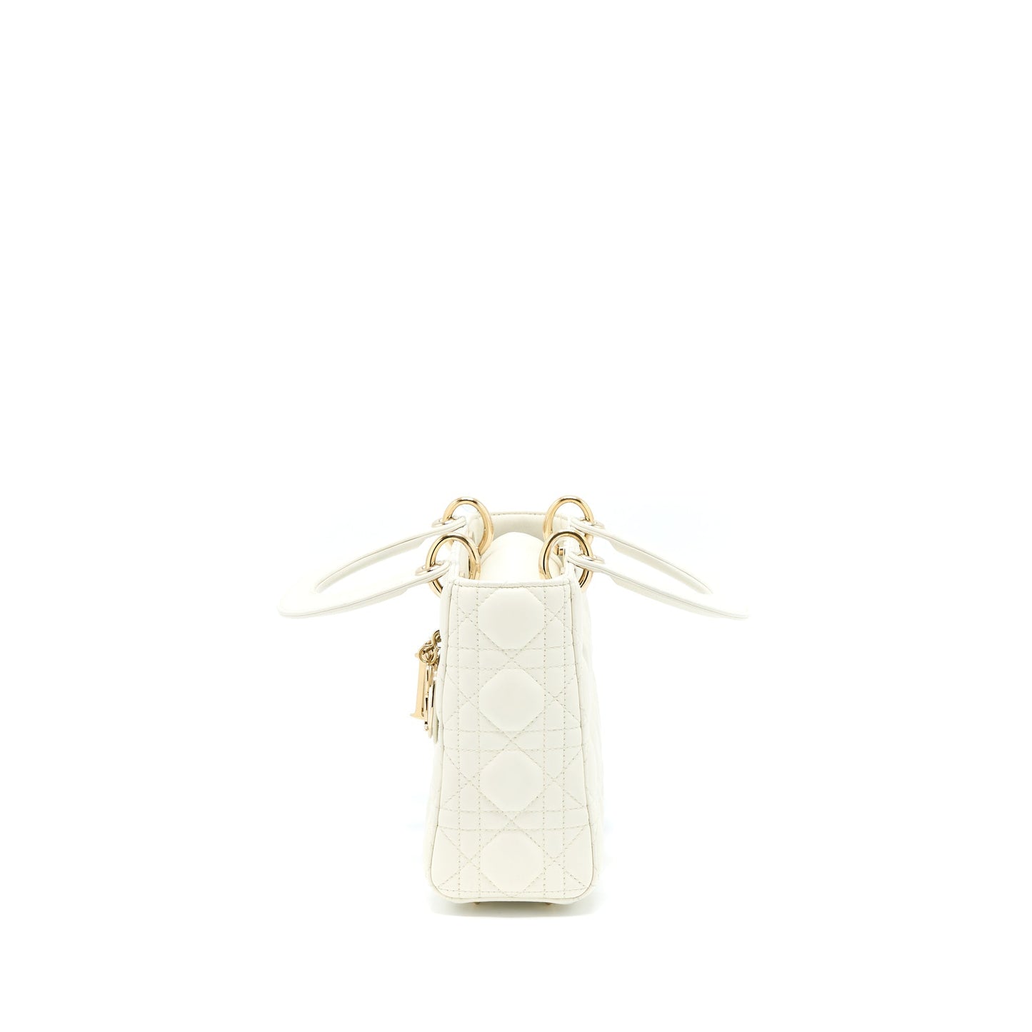 Luxury Dior Small Lady Luxury Dior Lambskin White LGHW
