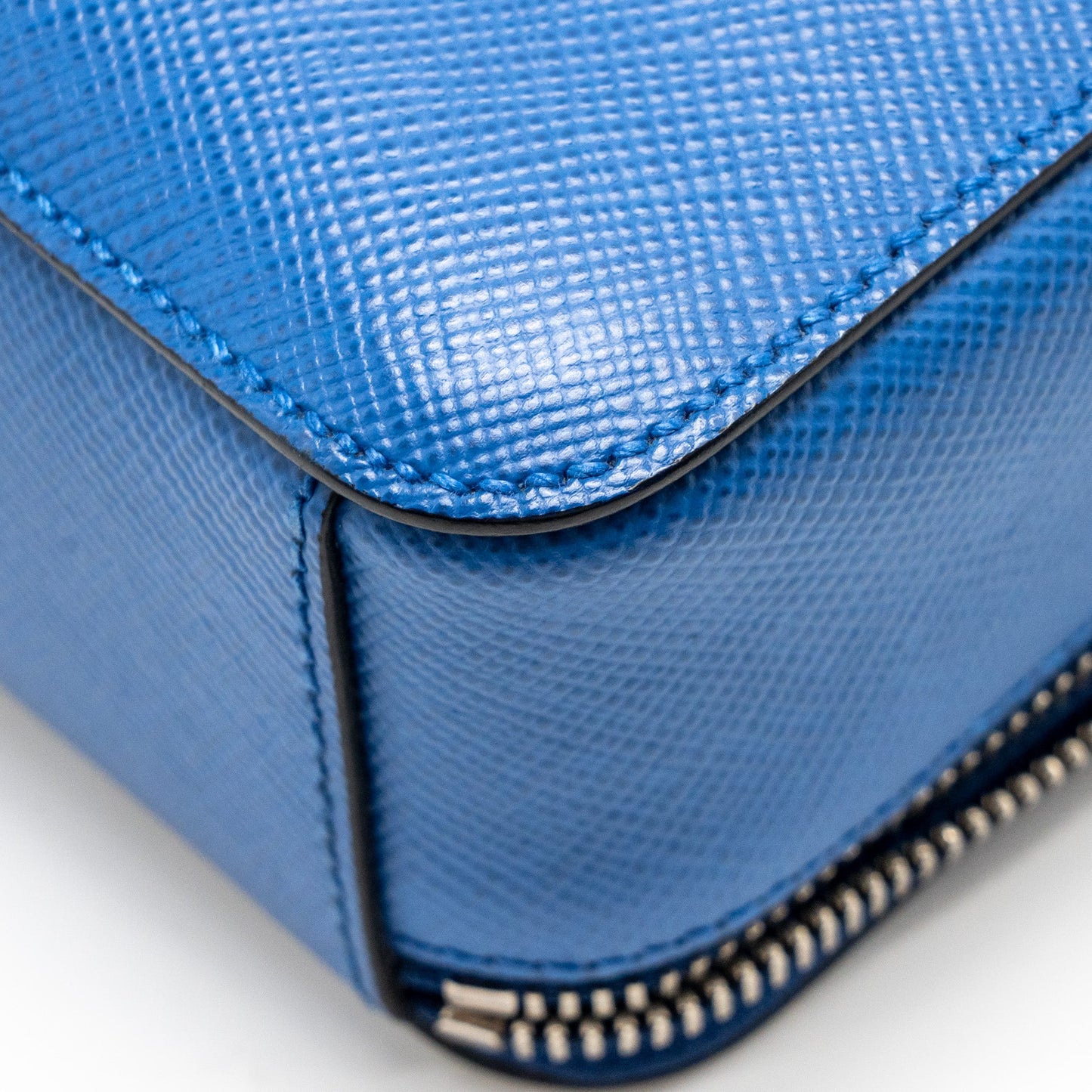 Prada Saffiano Briefcase Azzurro SHW