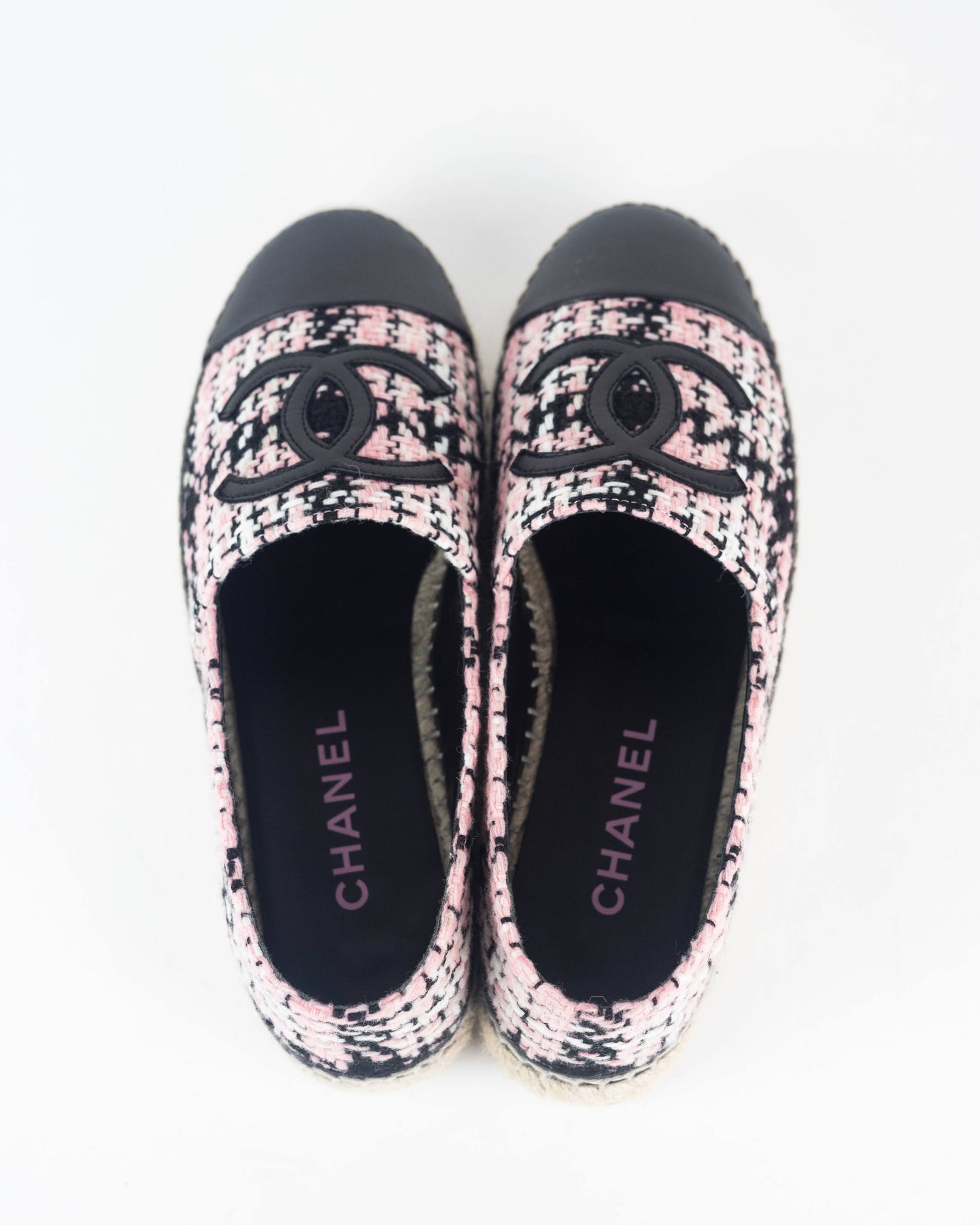 Chanel Espadrilles in Tweed and Lambskin