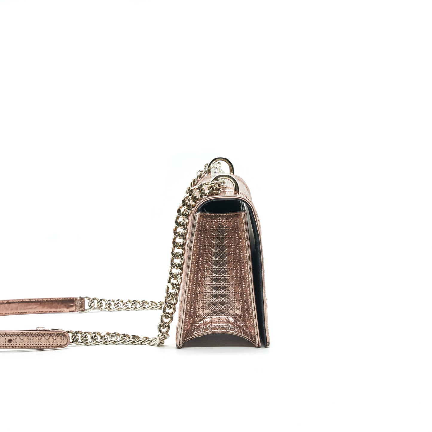 Christian Luxury Dior Luxury Diorama Medium Metallic Pink Gold Shw