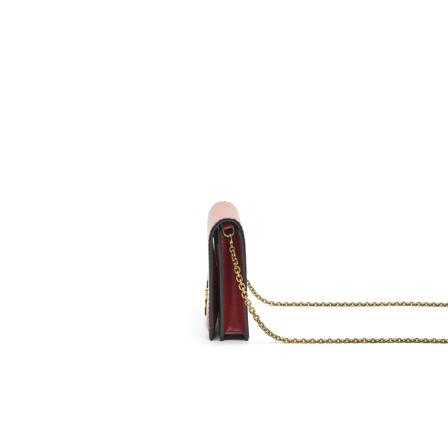 Luxury Dior J'aLuxury Dior Wallet on Chain Dark Red GHW