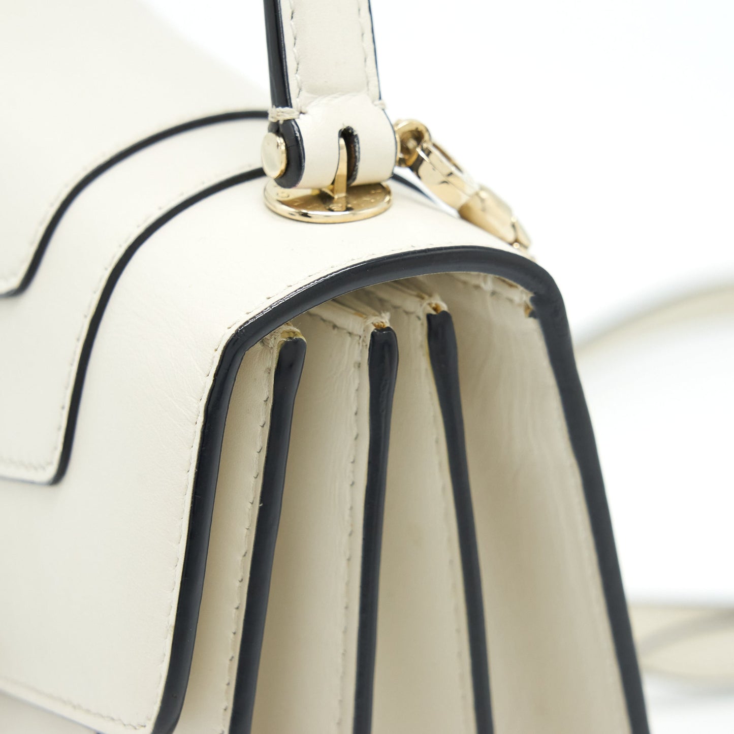 Bvlgari Top Handle Serpenti Bag White