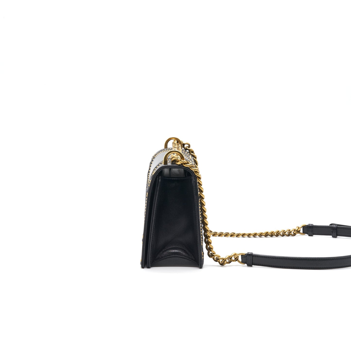 Luxury Dior Luxury Diorama Bag in Studded Lambskin Black GHW