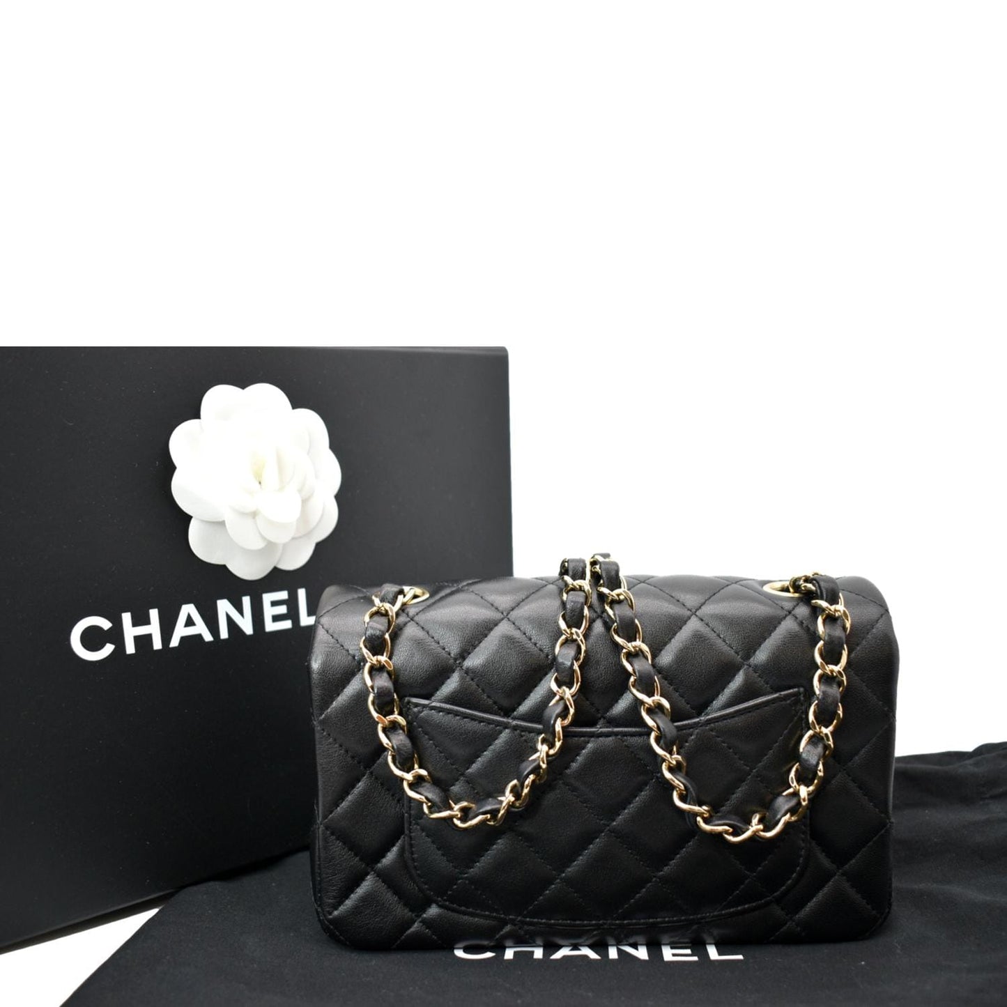 Luxury Chanel Classic Flap Small Leather Shoulder Bag Black