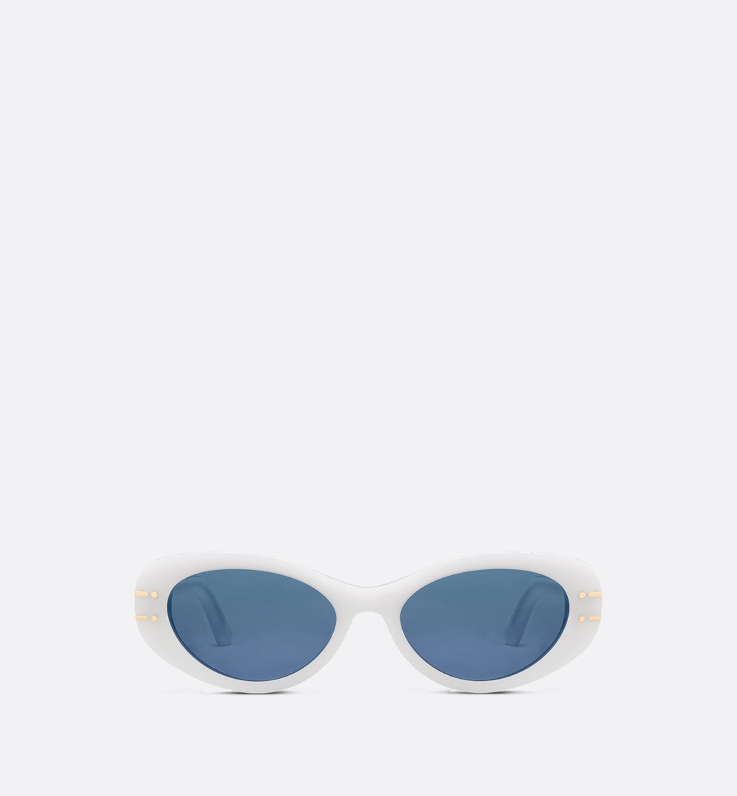 Luxury Diorsignature B8U Milky Ivory Oval Sunglasses