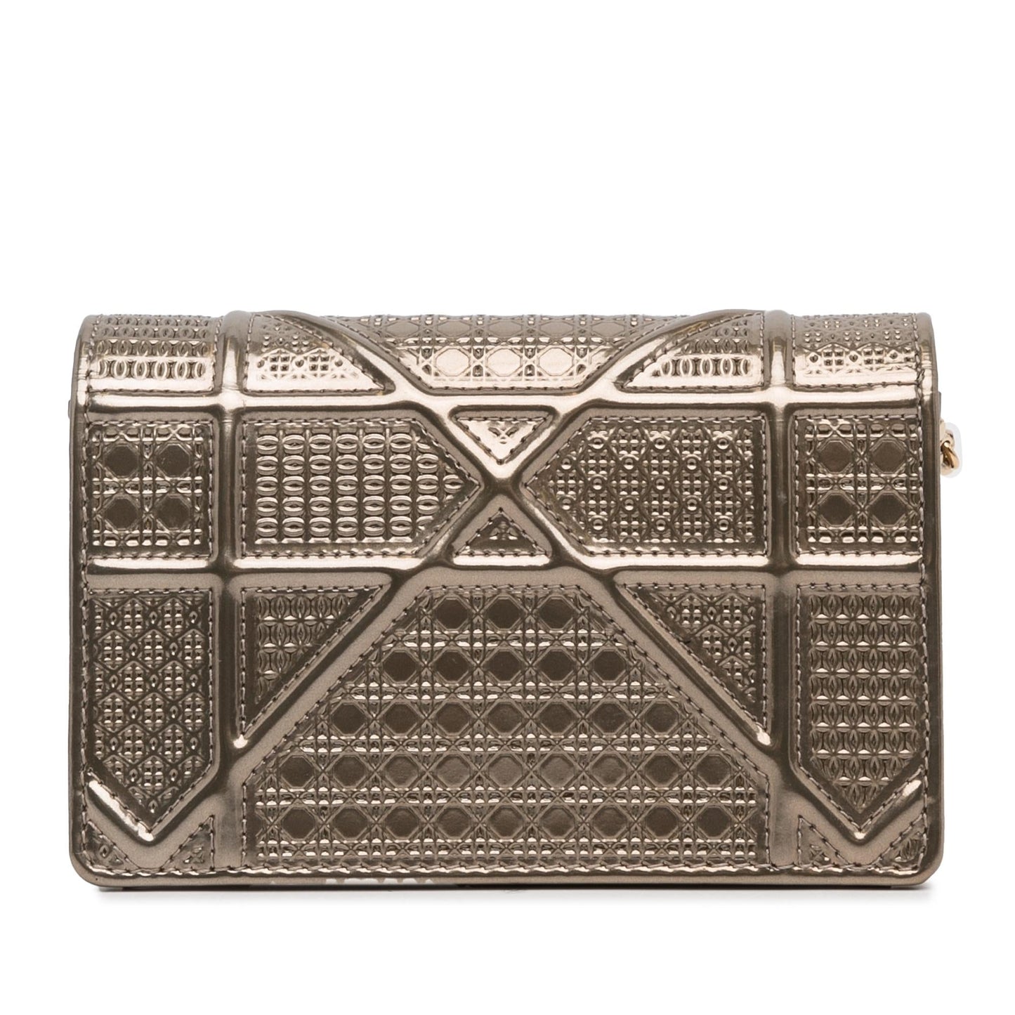 Luxury DiorBaby Patent Microcannage Diorama Wallet on Chain (SHG-Cem0dN)