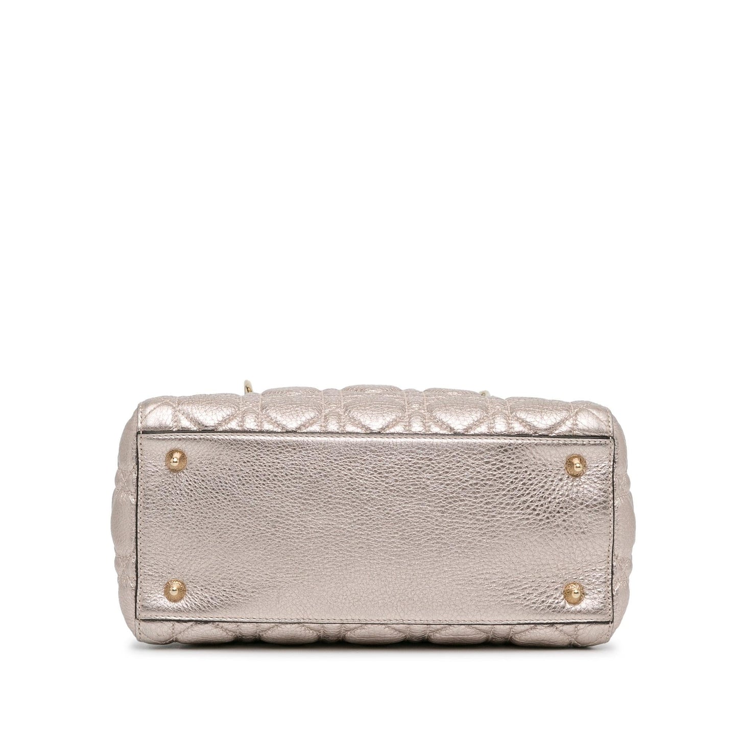 Luxury DiorMedium Metallic Calfskin Cannage Supple Lady Luxury Dior(SHG-fO005e)