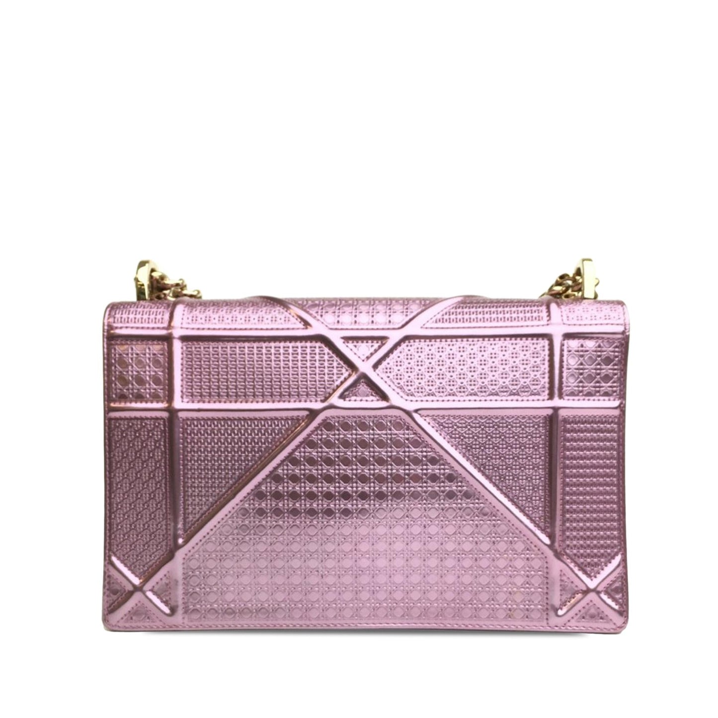 Luxury DiorMedium Metallic Patent Microcannage Diorama (SHG-7Dt5Sh)