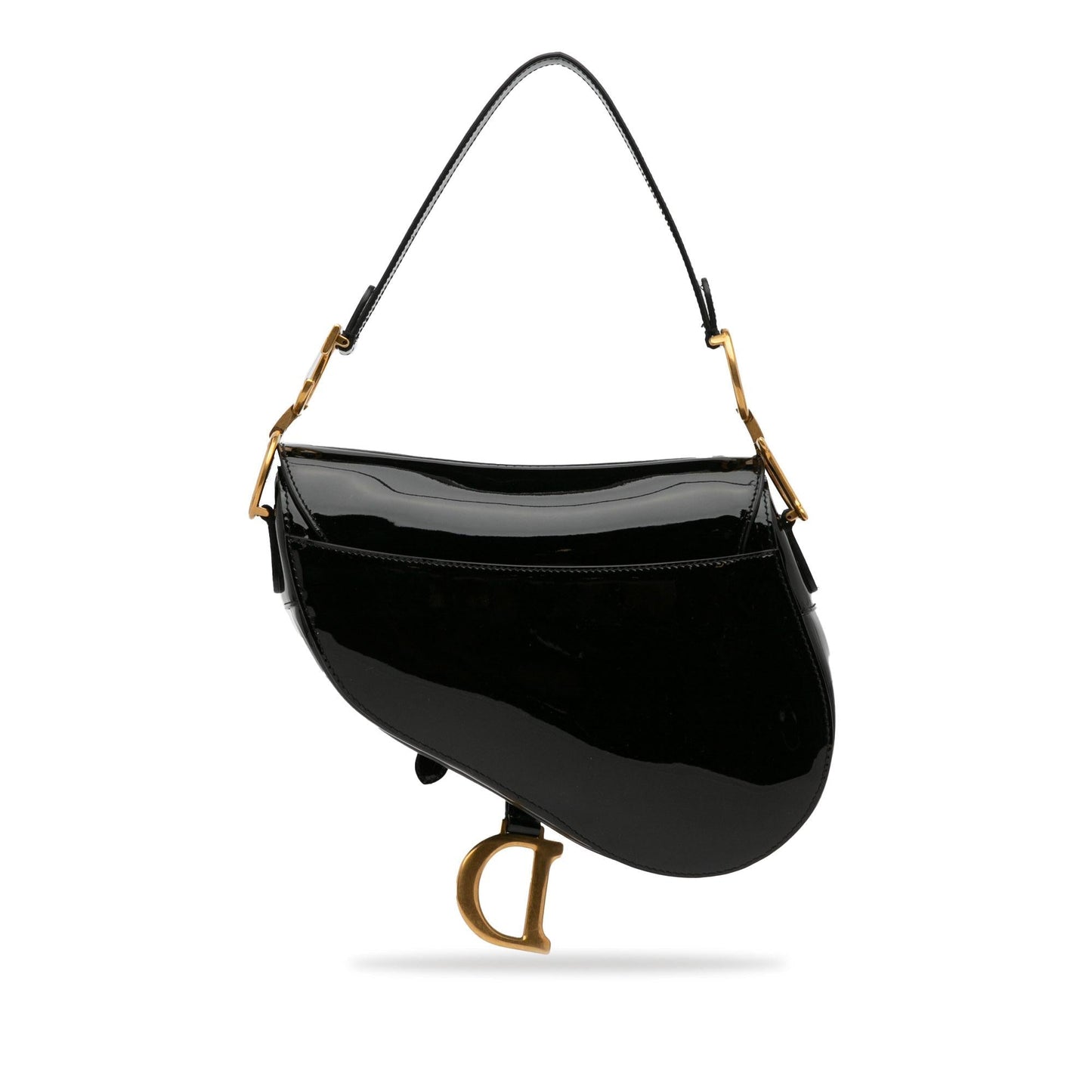 Luxury DiorMedium Patent Saddle Bag (SHG-Xmkf8J)
